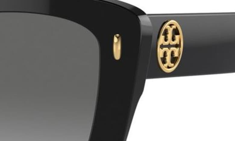Shop Tory Burch 54mm Gradient Butterfly Sunglasses In Black