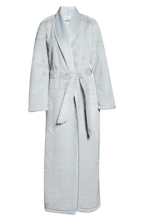 Nordstrom Recycled Faux Fur Robe In Blue Pearl