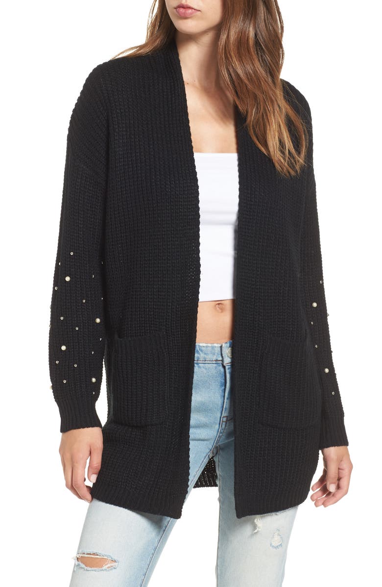 Dreamers by Debut Faux Pearl Detail Cardigan | Nordstrom