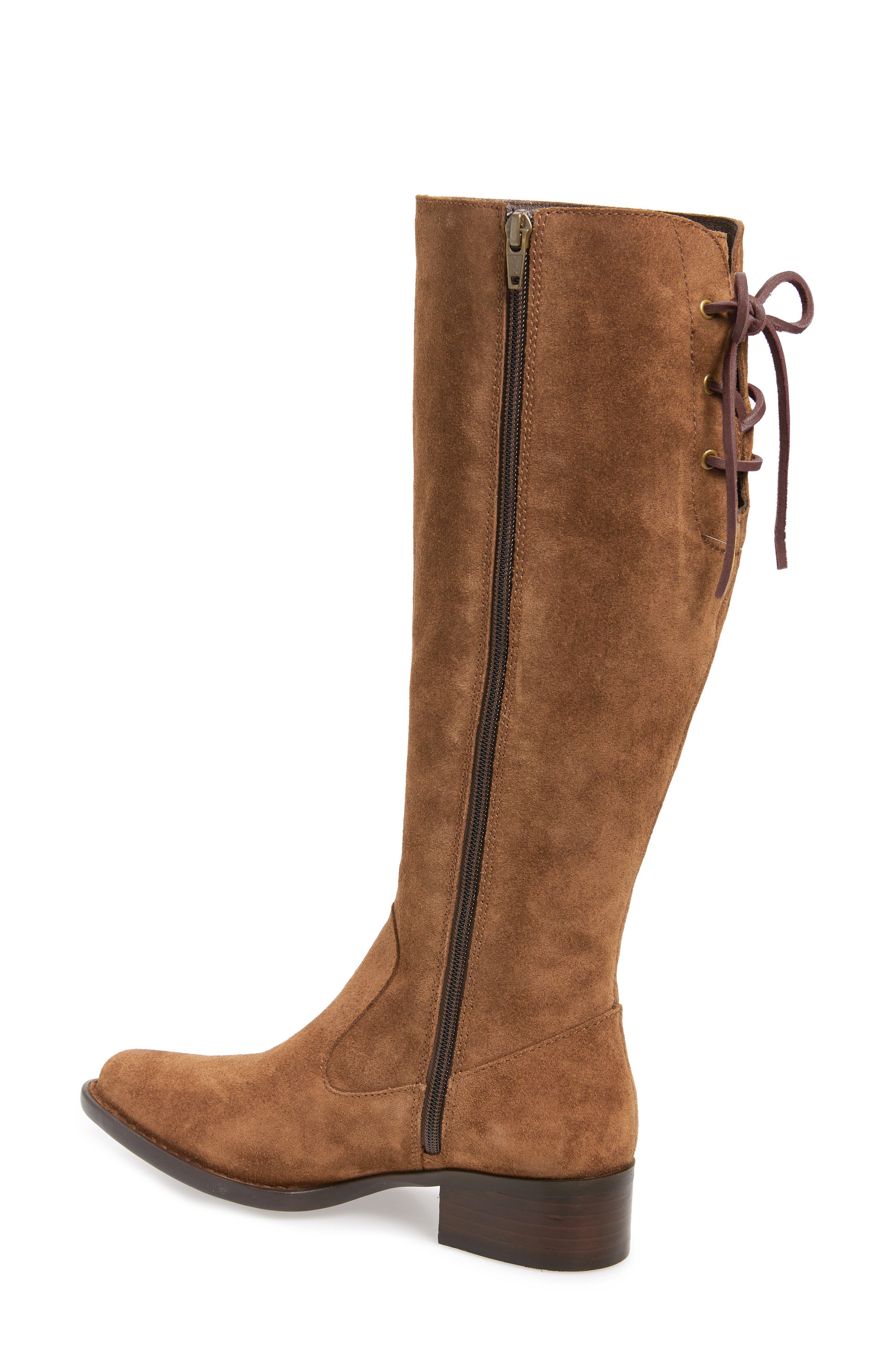 born tall shaft suede boots