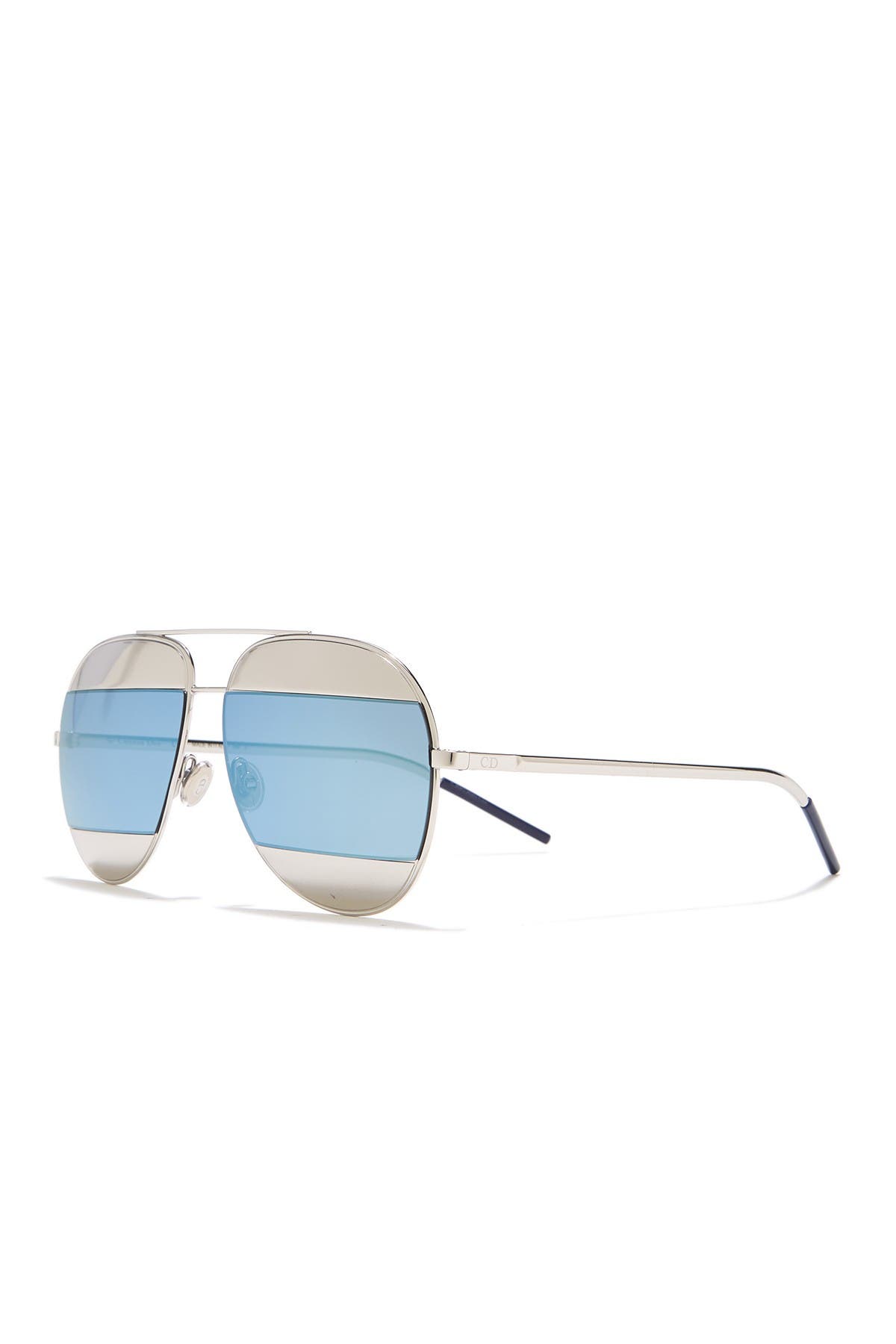 dior split 59mm metal aviator sunglasses