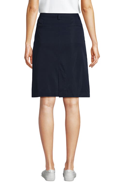 Lands' End School Uniform Active Chino Skort Top Of The Knee In Classic Navy