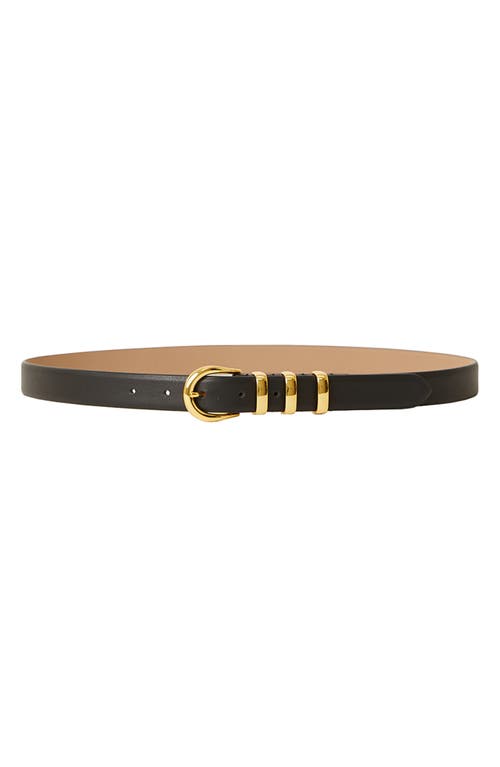 Shop B-low The Belt Kad Leather Belt In Black Gold