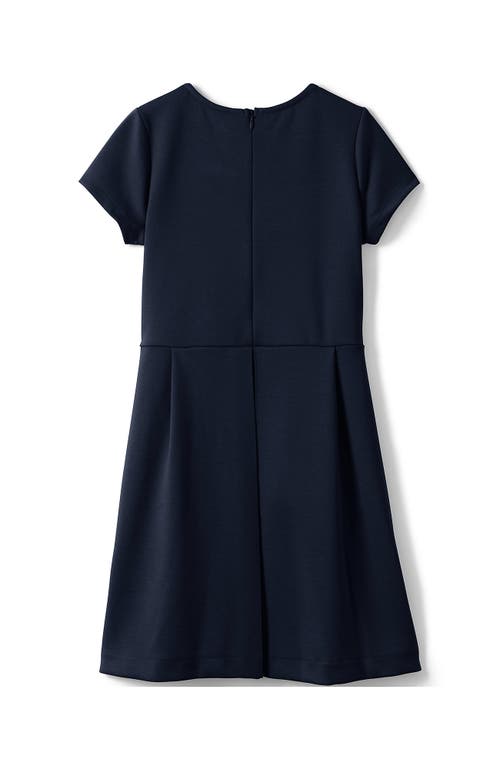 LANDS' END LANDS' END GIRLS SHORT SLEEVE PONTE DRESS
