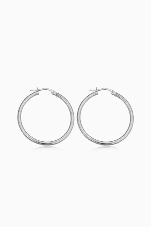 Oradina 10k Gold Everything Hoop Earrings In White Gold