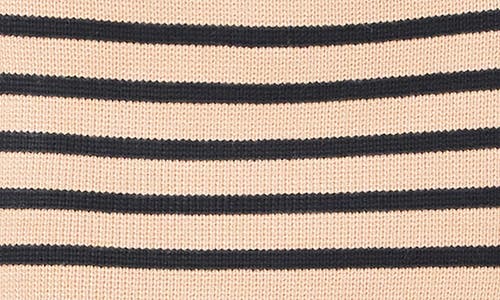 English Factory Stripe Cardigan In Nude