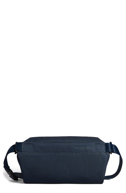 Compact Sling Recycled Polyester Messenger Bag in Navy