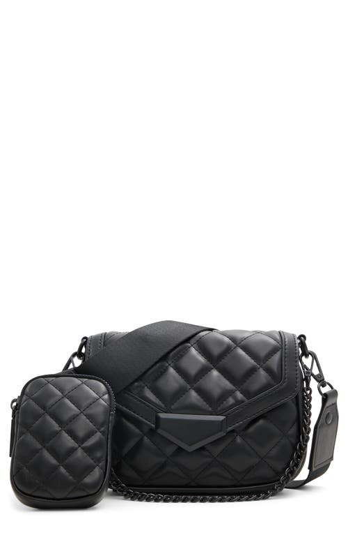 Miraewinx Quilted Crossbody Bag in Black/Black