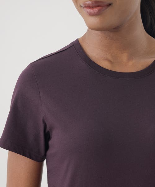 Pact Organic Cotton Softspun Crew Neck Tee In Plum