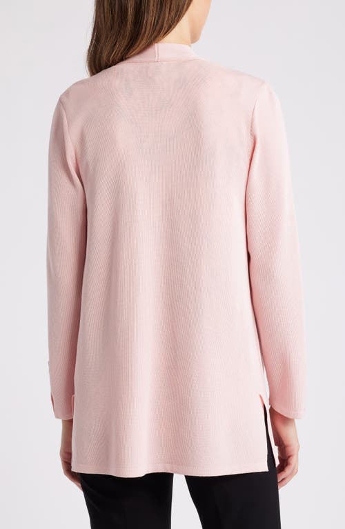 Shop Anne Klein Carmel Long Open Front Cardigan In Pink Blush