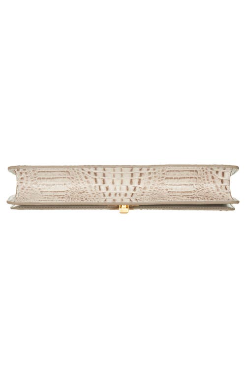 Shop Tom Ford Wallis Croc Embossed Clutch In 1g024 Pearl Grey