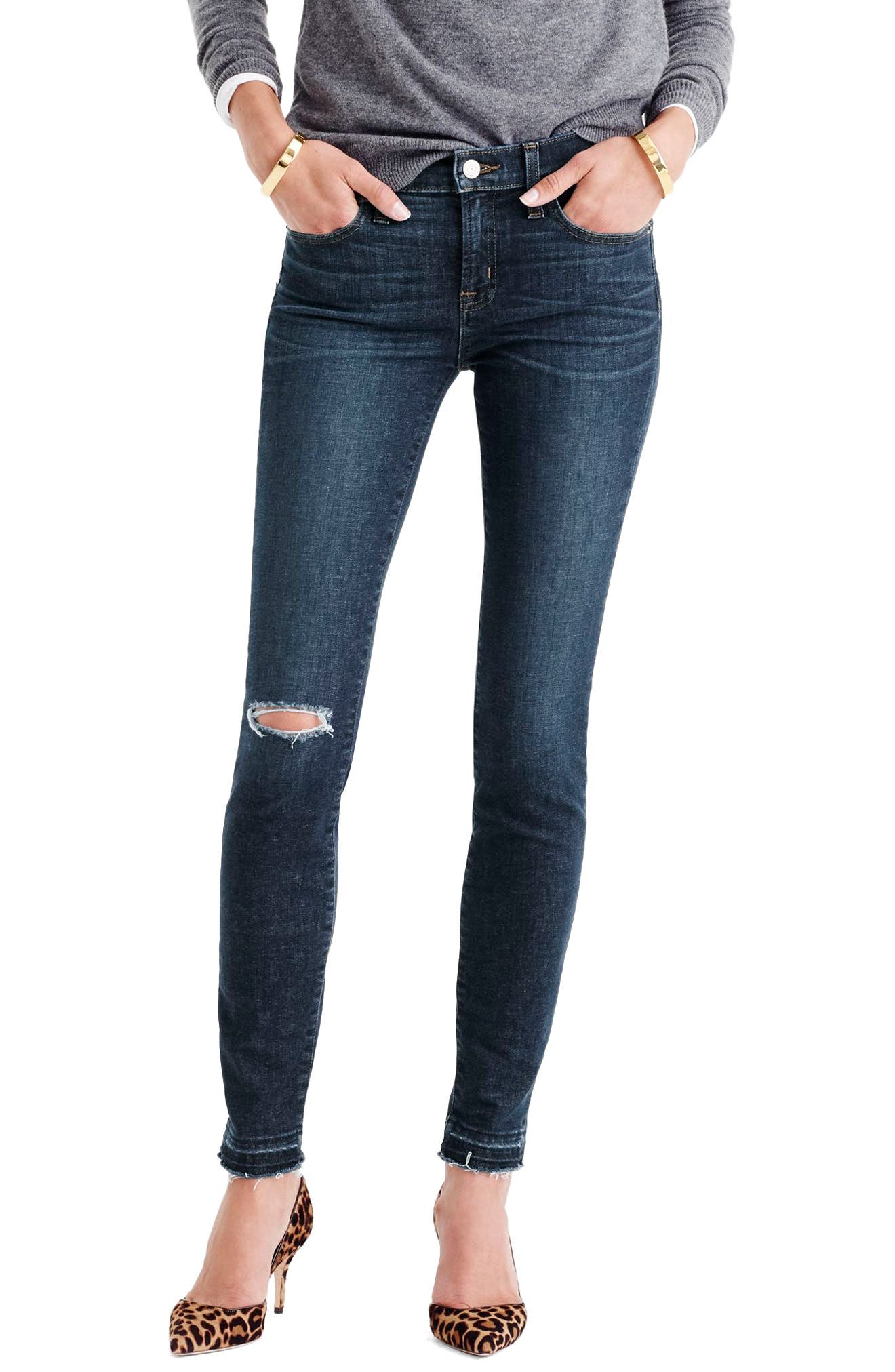 J.Crew Toothpick Jeans (Point Lake) (Regular and Petite) Nordstrom