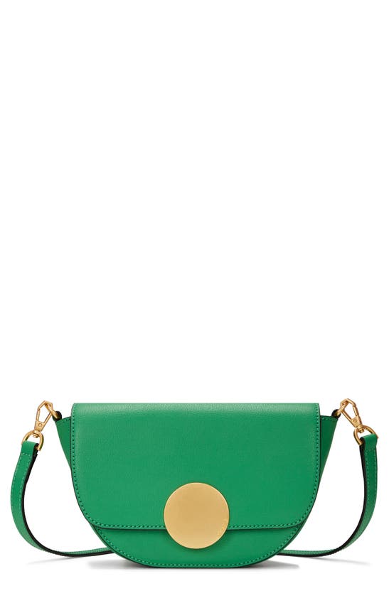 Shop Oryany Lottie Leather Saddle Crossbody Bag In Kelly Green