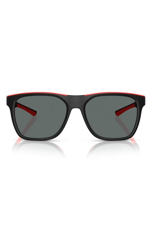 Shop Scuderia Ferrari 57mm Square Sunglasses In Matte Black