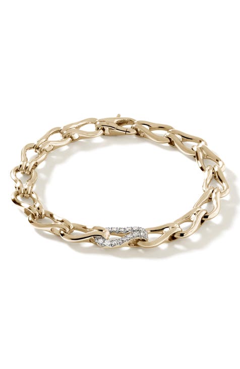 John Hardy Classic Chain X-Small Silver & Yellow Gold Link Reversible  Bracelet