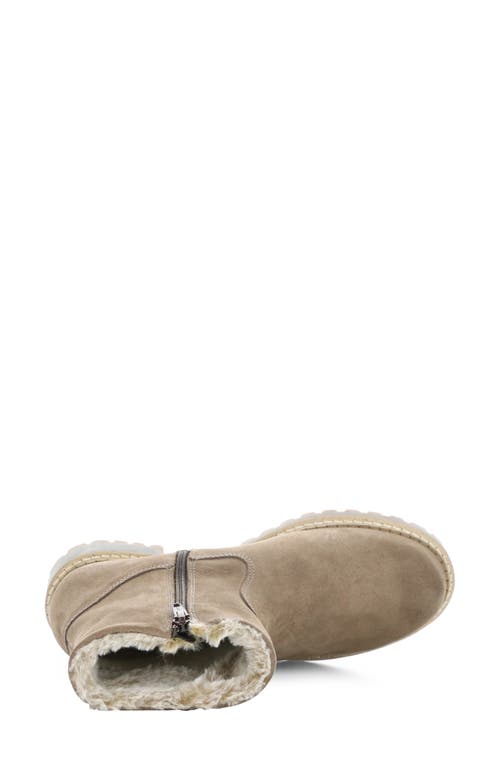 Shop Bos. & Co. Calib Waterproof Bootie In Taupe Suede/fantara Faux Fur