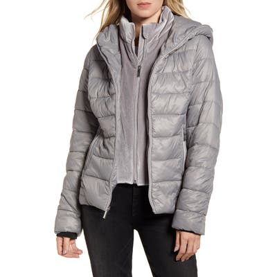 Marc New York Hooded Puffer Jacket, Grey