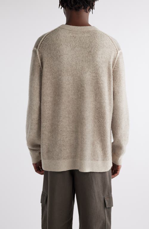 Acne Studios Wool Blend Crewneck Sweater In Beige