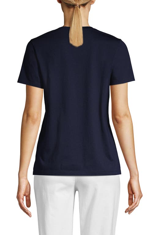 Lands' End Relaxed Supima Cotton V-neck T-shirt In Radiant Navy