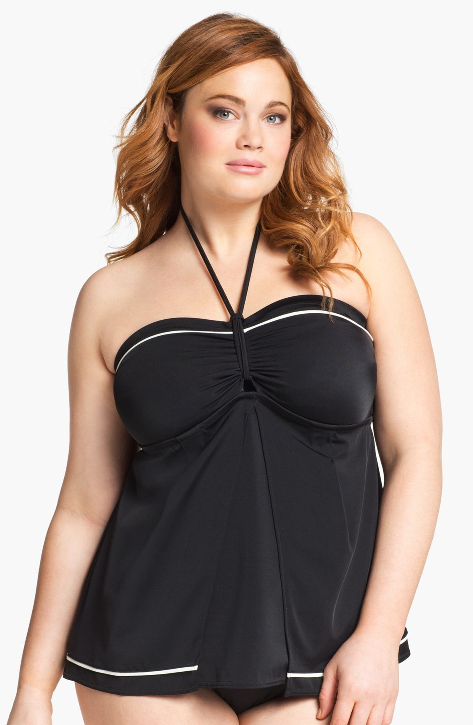 Elomi 'Isis' Bandeau Layering Tankini Top (Plus Size) | Nordstrom