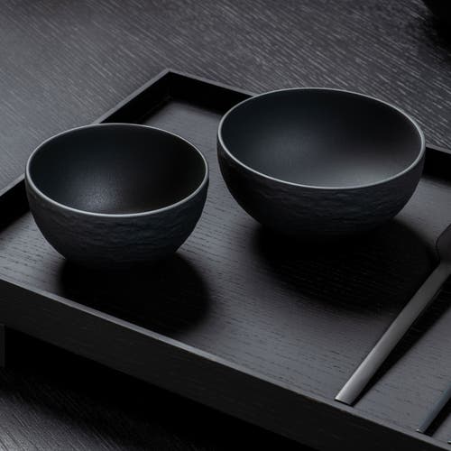 Villeroy & Boch Manufacture Rock Porcelain Bowl 14cm In Black