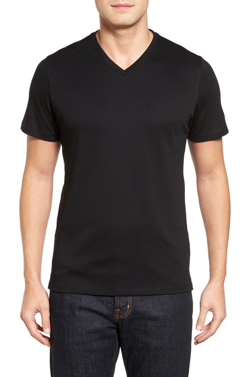 Georgia Regular Fit V-Neck T-Shirt in Black
