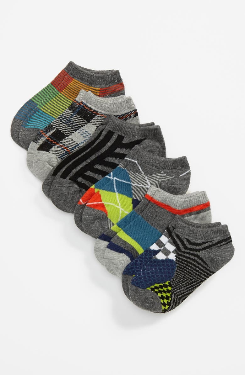 Nordstrom 'Follow the Lines' Socks (6-Pack) (Toddler, Little Boys & Big ...