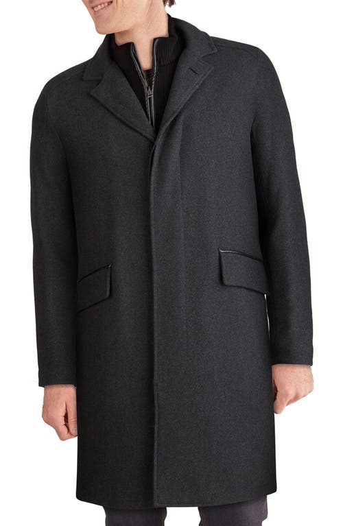 Cole Haan Signature Wool Blend Twill Topcoat in Charcoal