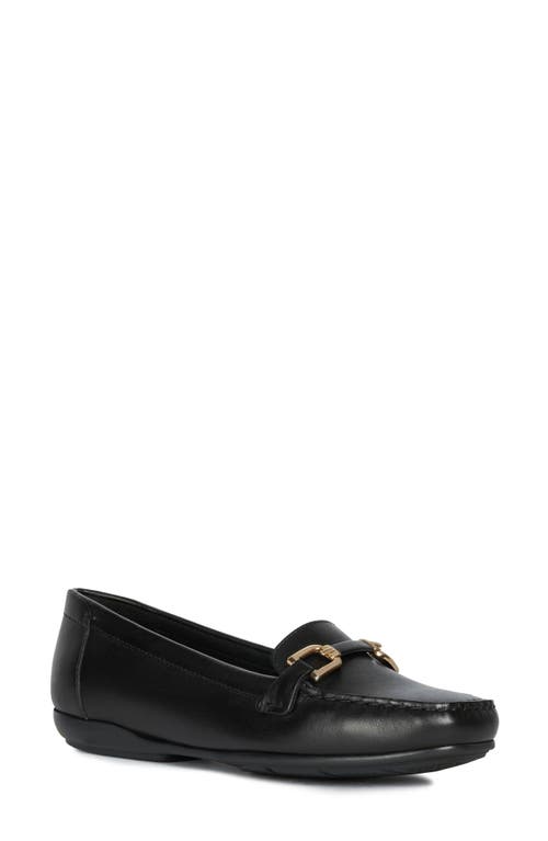 Geox Annytah Driving Shoe Black Leather at Nordstrom,