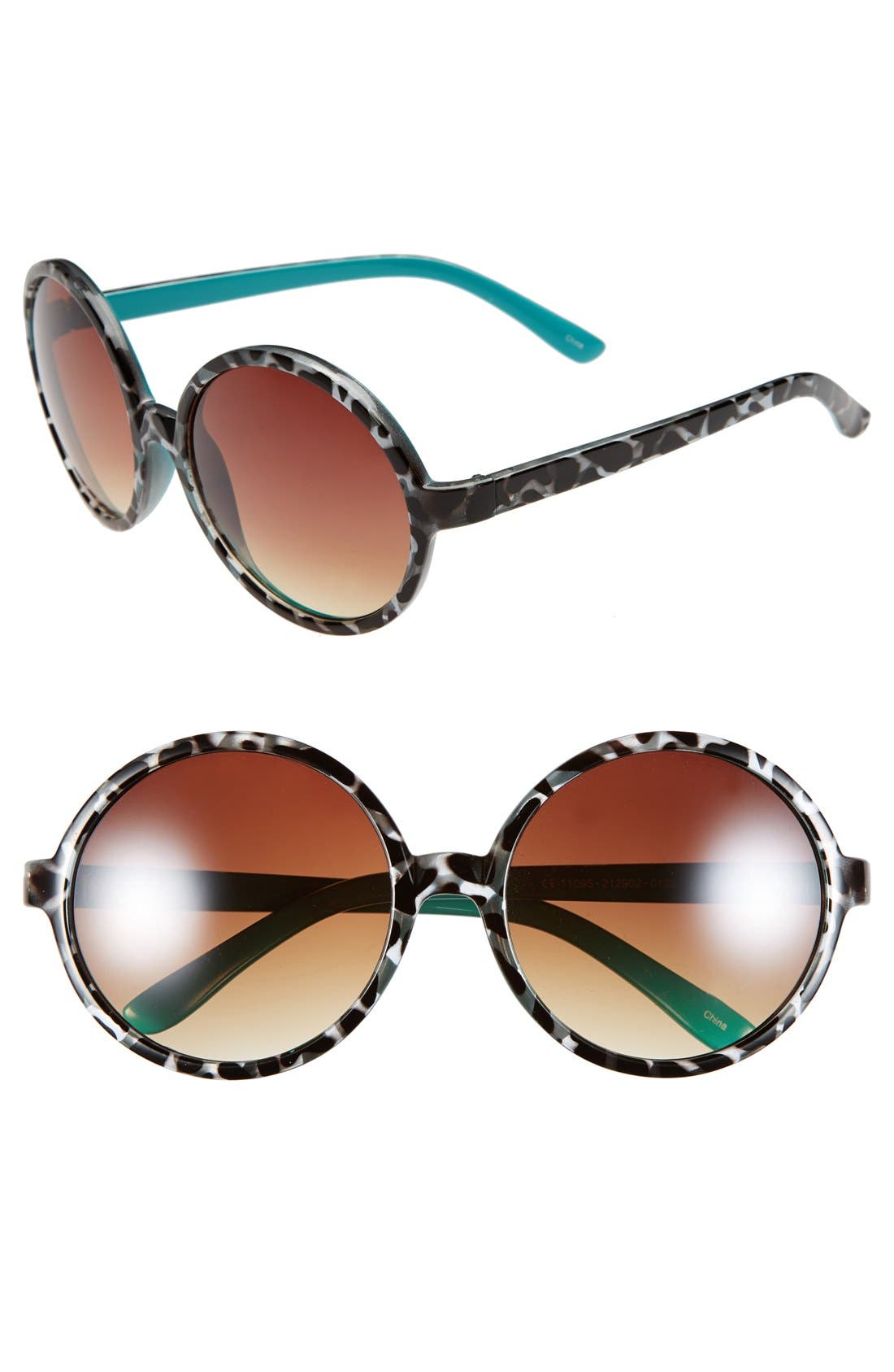 Icon Eyewear 57mm Round Print Sunglasses (Juniors) Nordstrom