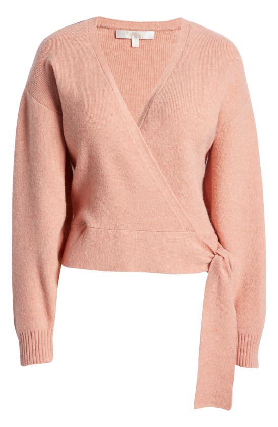 Wayf Davey Wrap Cardigan In Mauve ModeSens