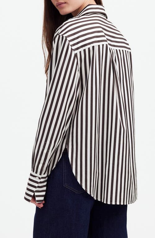 MADEWELL MADEWELL STRIPE RELAXED FIT COTTON POPLIN BUTTON-UP SHIRT 