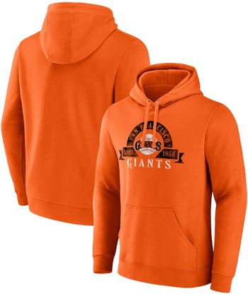 Men's Stitches Black/Orange San Francisco Giants Team Pullover Hoodie Size: Medium
