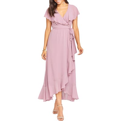 Show Me Your Mumu Jess Ruffle Maxi Dress, Pink