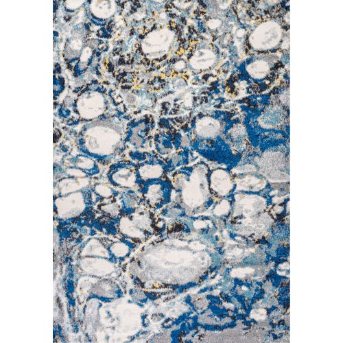 Jonathan Y Pebble Marbled Abstract Area Rug In Dark Gray/blue