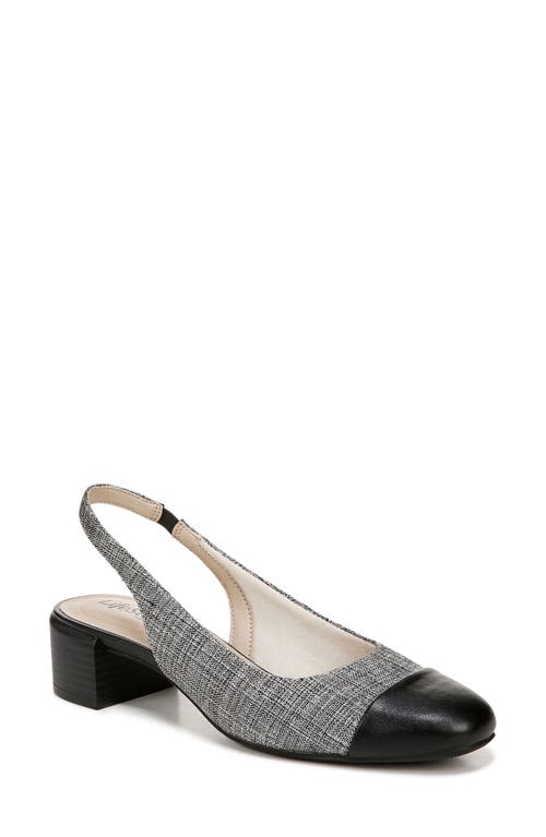 Shop Lifestride Becoming Cap Toe Slingback Pump In Black Multi