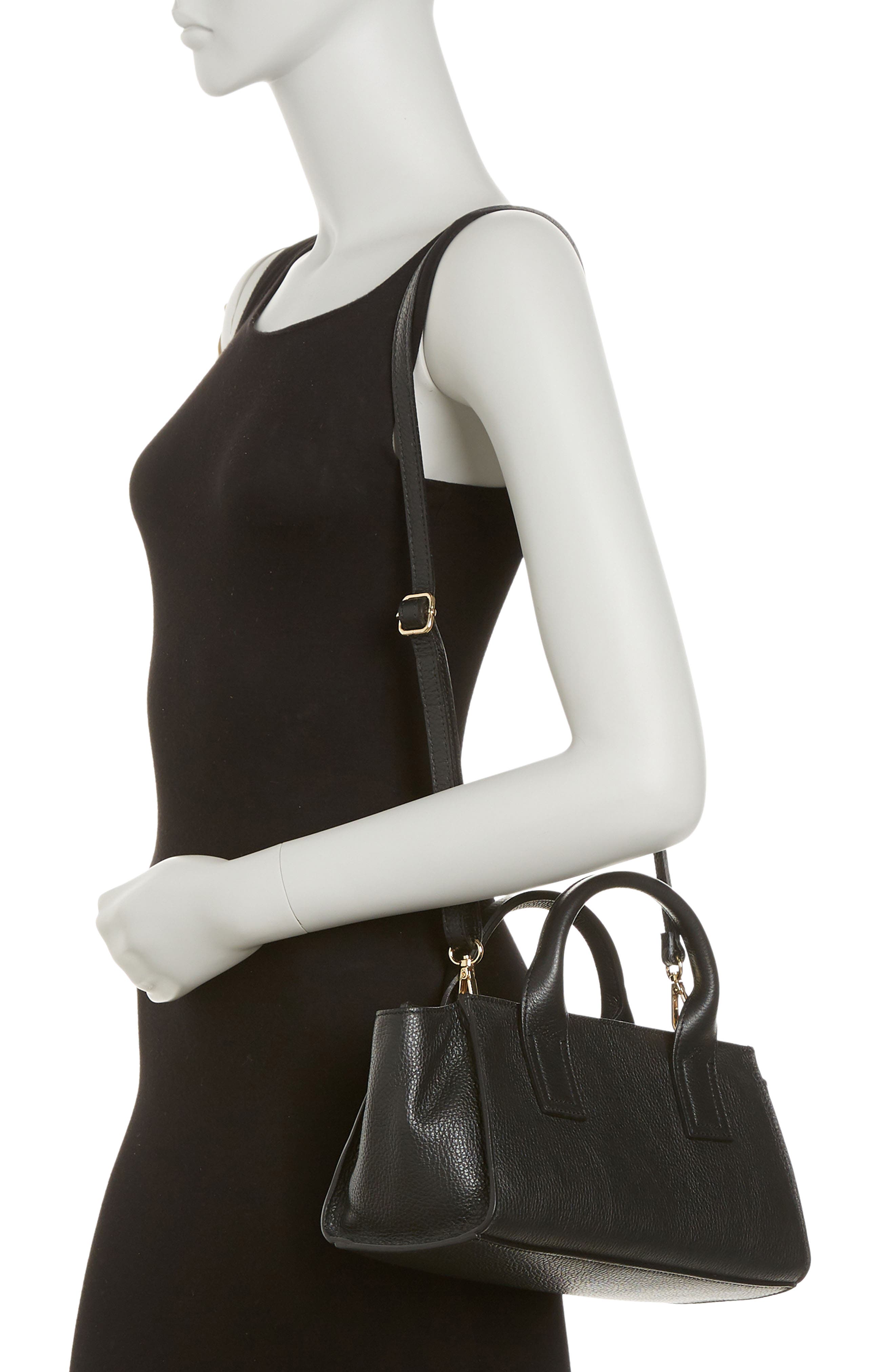 Maison Heritage Emy Petite Leather Crossbody Bag In Black