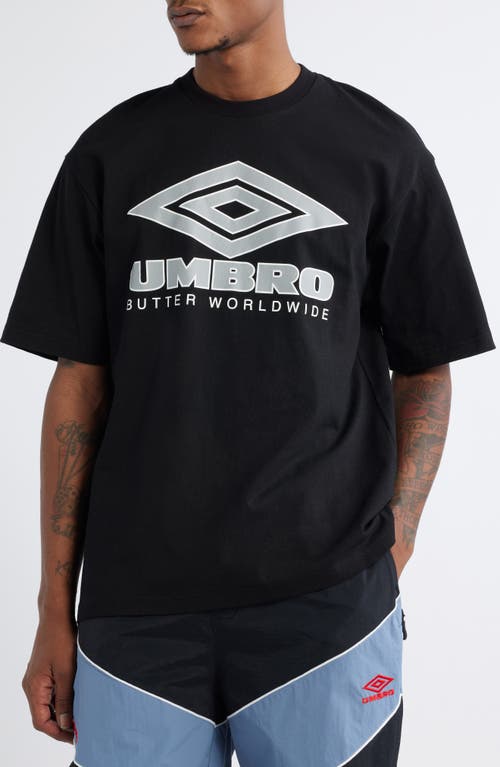 Butter Goods x Umbro Diamond Logo Graphic T-Shirt in Black 