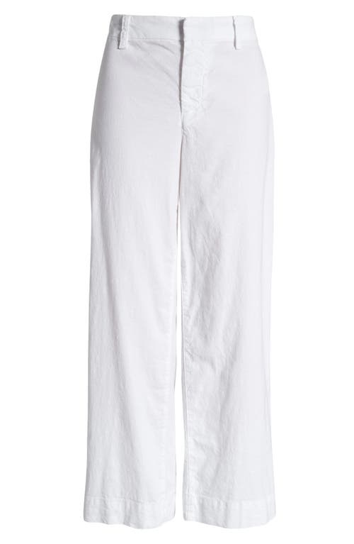 Frank & Eileen Wexford Wide Leg Pants In White Preformance Linen