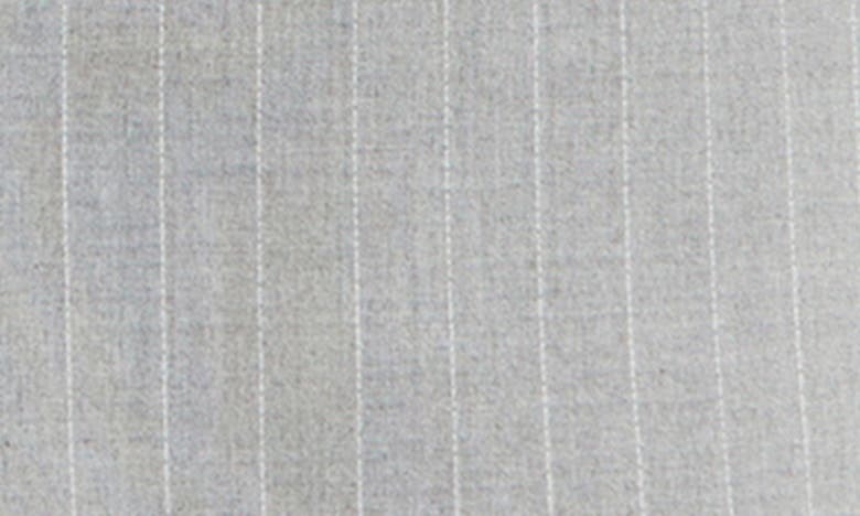 Mango Pinstripe Jacket In Medium Heather Grey