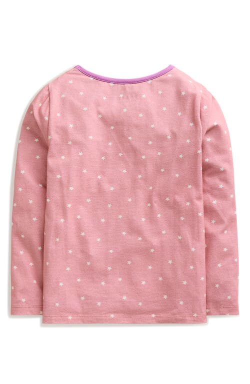 Shop Mini Boden Kids' Halloween Lift The Flap Long Sleeve Cotton Graphic T-shirt In Vintage Pink/ivory Star Dog