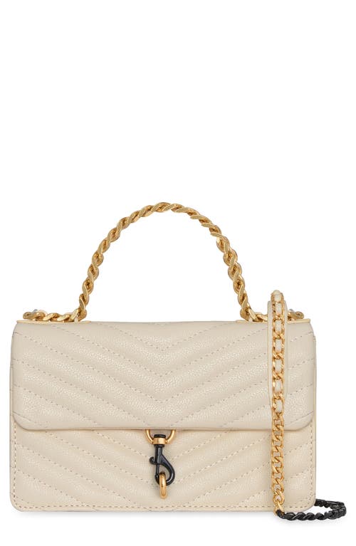 Shop Rebecca Minkoff Mini Edie Quilted Leather Crossbody Bag In Chantilly