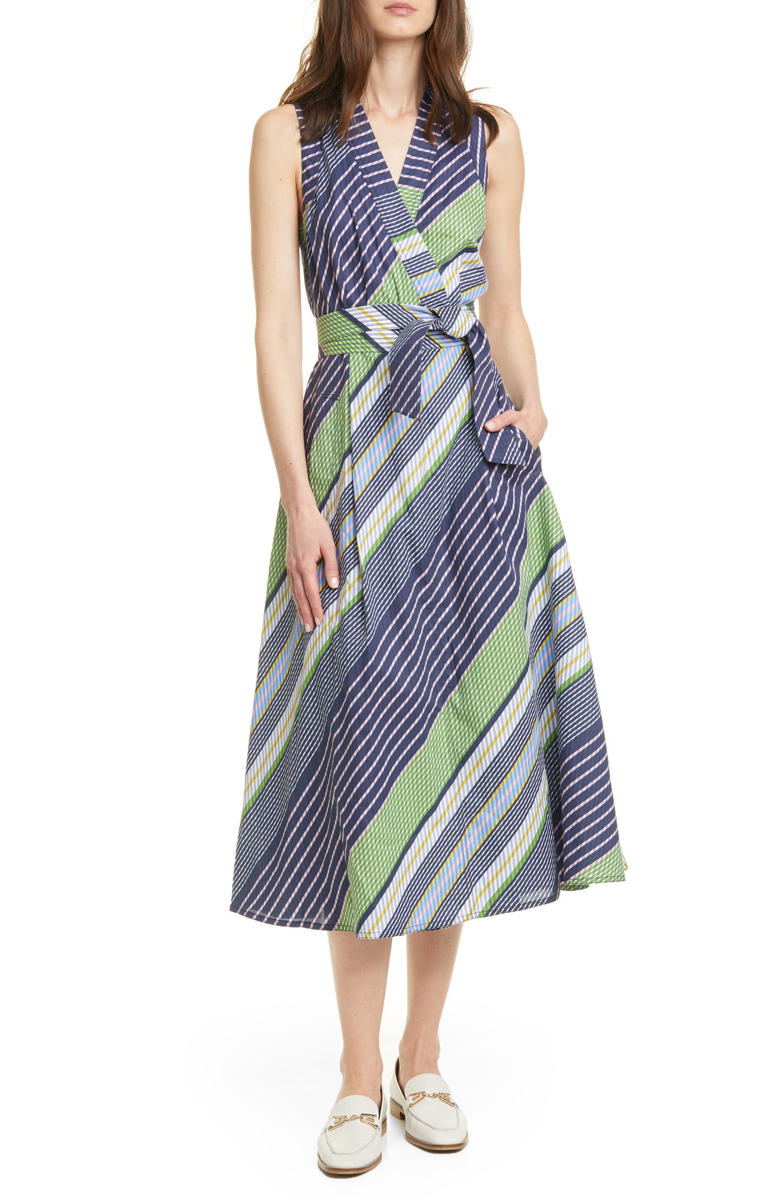 Tory Burch Stripe Wrap Dress | Nordstrom