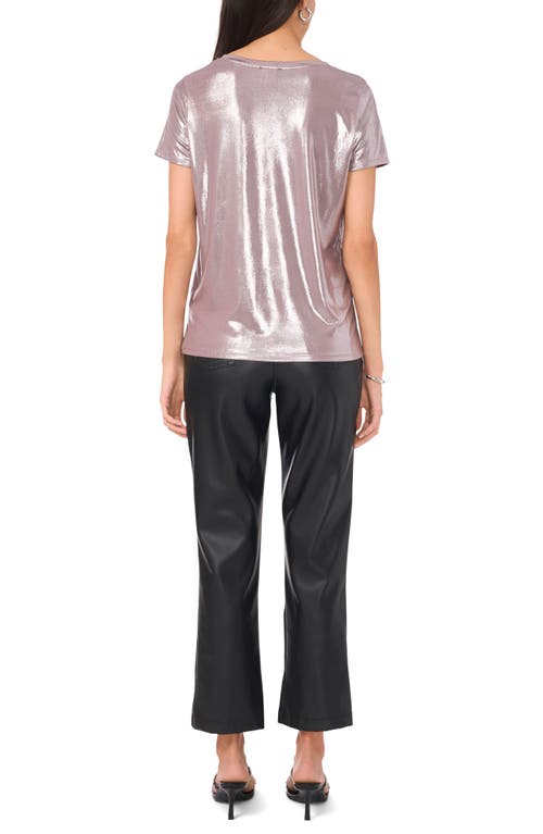 Shop Vince Camuto Metallic Top In Mocha