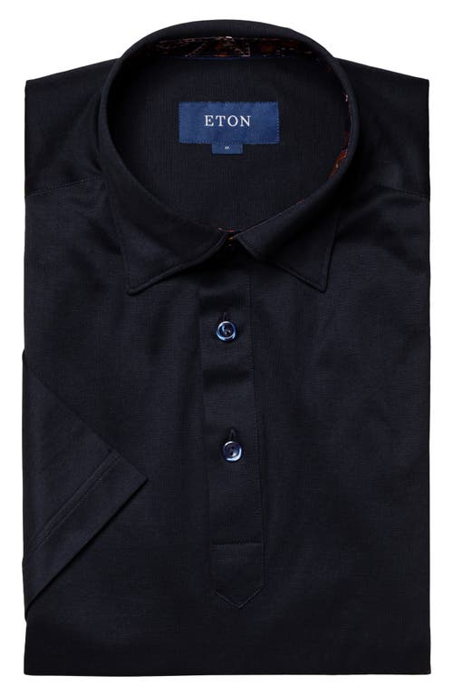 Eton Contemporary Fit Jersey Polo Shirt in Navy