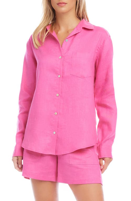 FIFTEEN TWENTY Linen Shirt Pink at Nordstrom,