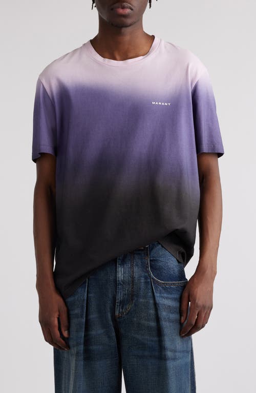 Shop Isabel Marant Honore Ombré Organic Cotton T-shirt In Purple