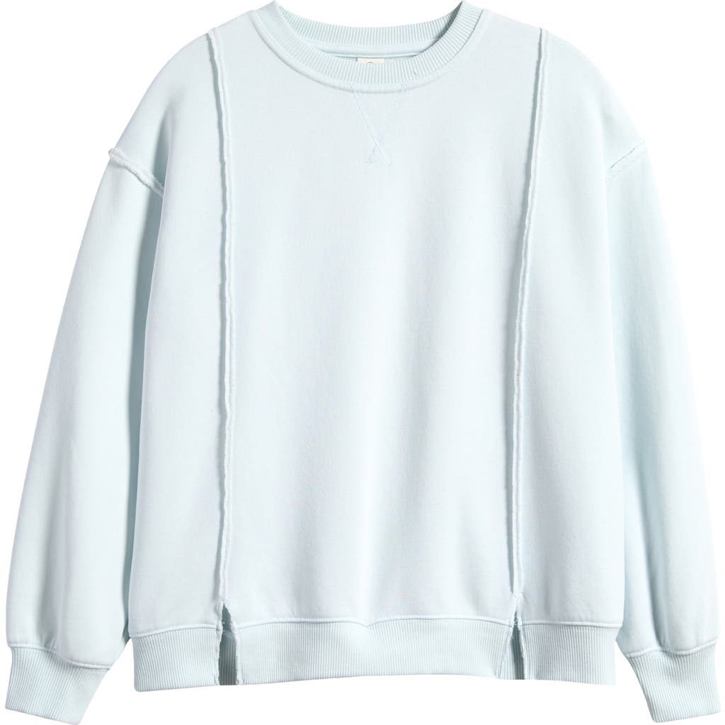 Treasure & Bond Kids' Split Hem Sweatshirt in Blue Fade
