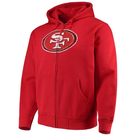 San Francisco 49ers Youth Primary Logo Team Color Fleece Pullover Hoodie -  Scarlet