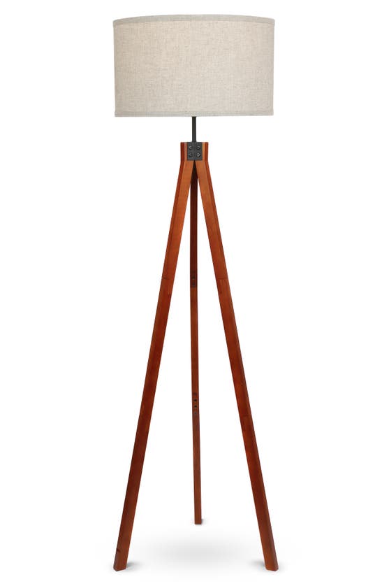 Brightech Eden Led Tripod Floor Lamp In Wood ModeSens